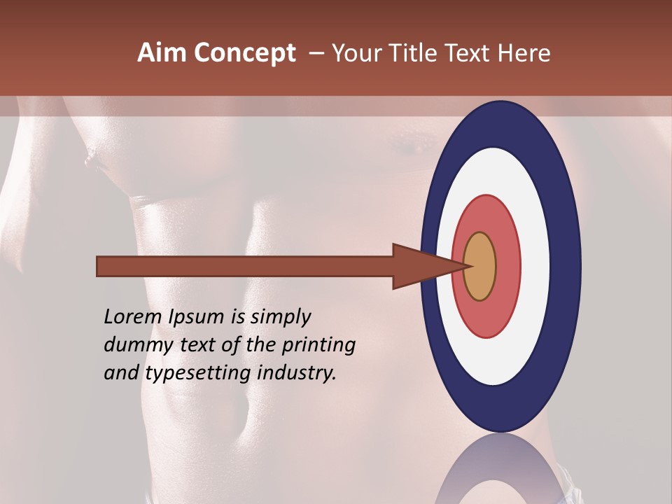 A Man With No Shirt Is Posing For A Picture PowerPoint Template