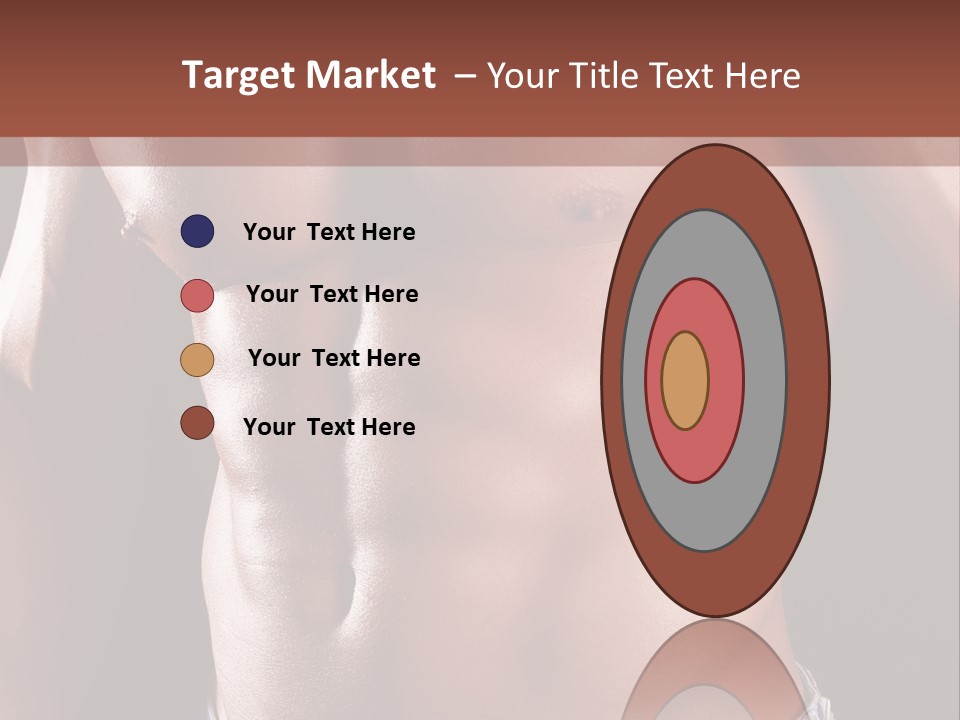 A Man With No Shirt Is Posing For A Picture PowerPoint Template