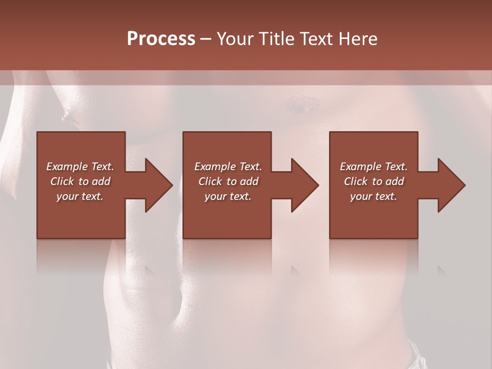 A Man With No Shirt Is Posing For A Picture PowerPoint Template