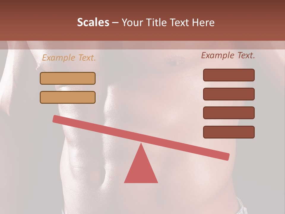 A Man With No Shirt Is Posing For A Picture PowerPoint Template