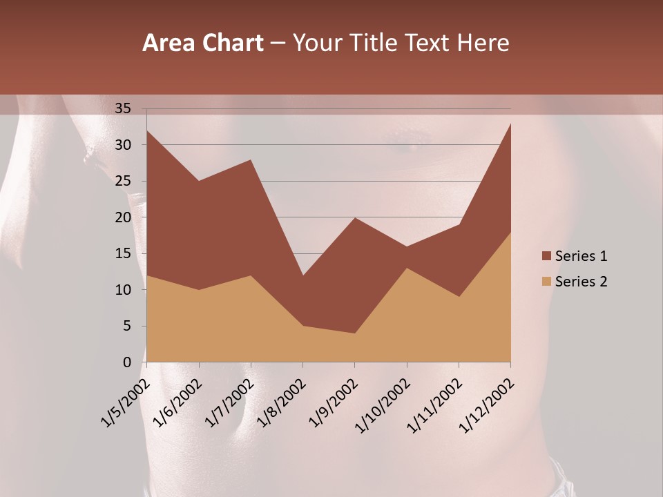A Man With No Shirt Is Posing For A Picture PowerPoint Template