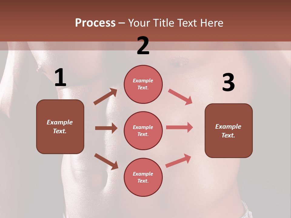 A Man With No Shirt Is Posing For A Picture PowerPoint Template