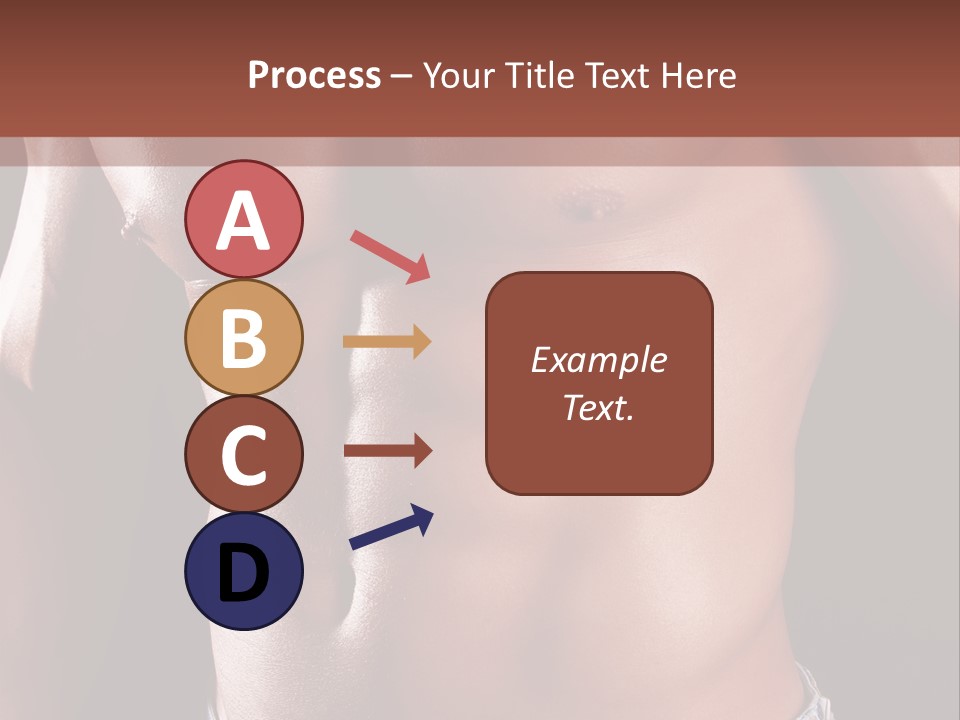 A Man With No Shirt Is Posing For A Picture PowerPoint Template