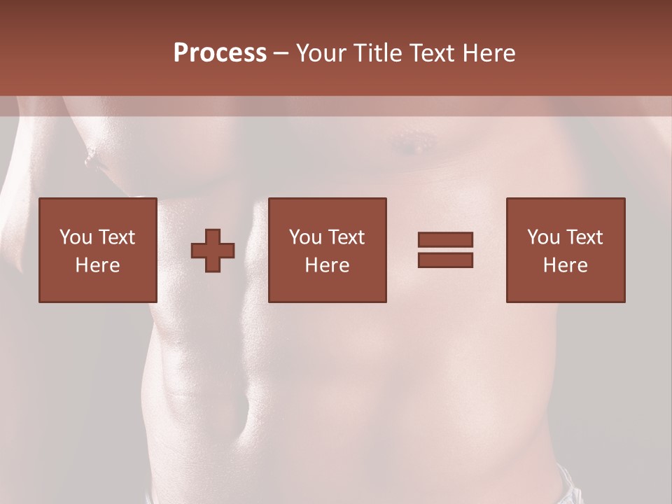 A Man With No Shirt Is Posing For A Picture PowerPoint Template