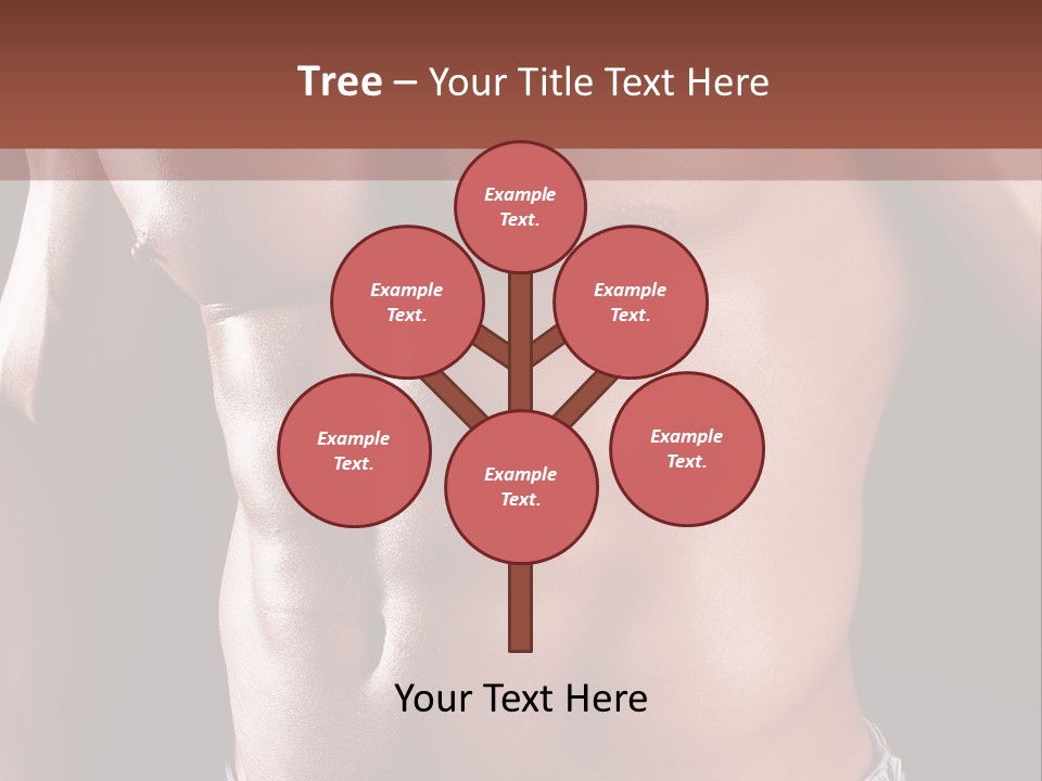A Man With No Shirt Is Posing For A Picture PowerPoint Template