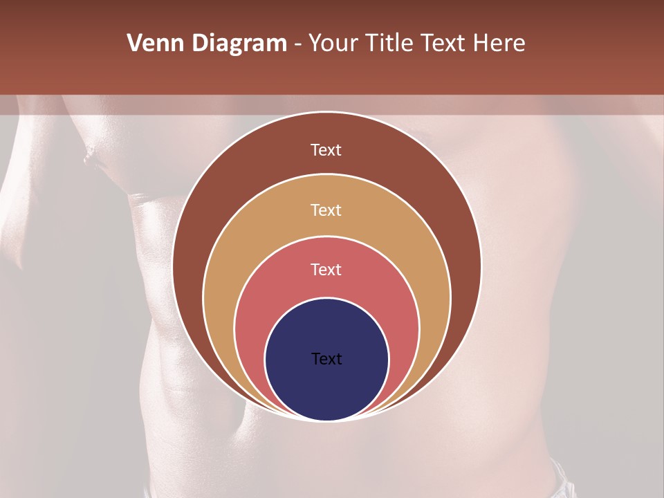 A Man With No Shirt Is Posing For A Picture PowerPoint Template