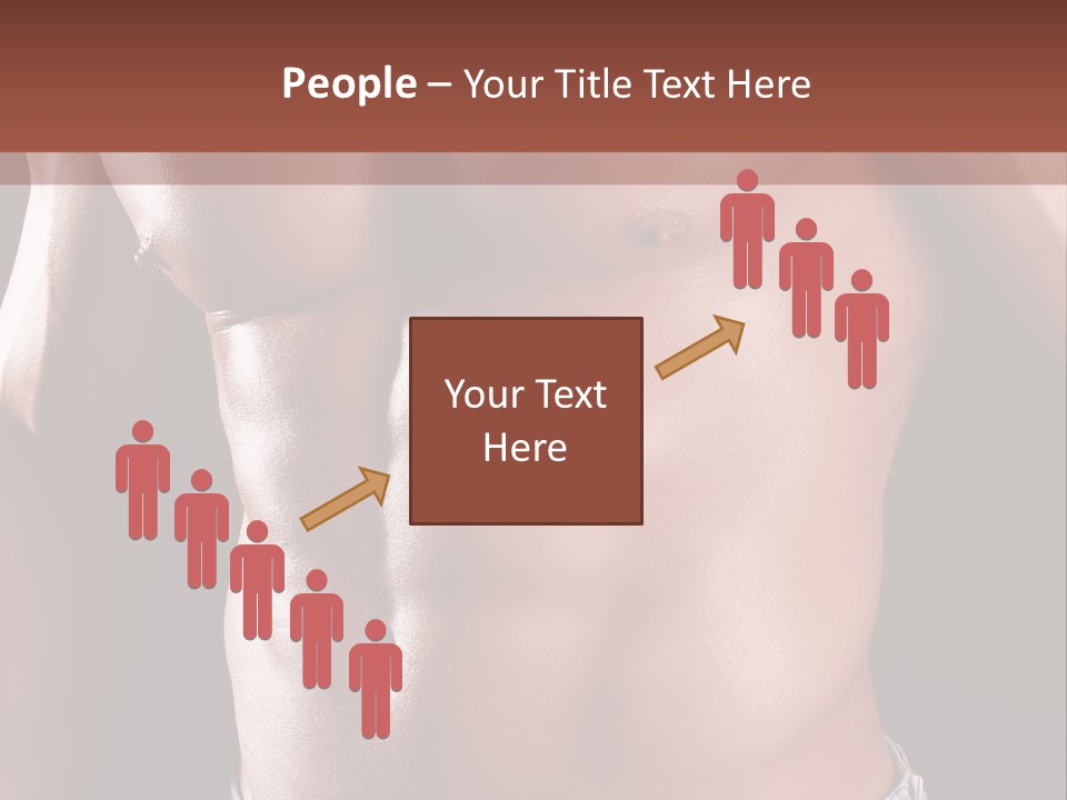 A Man With No Shirt Is Posing For A Picture PowerPoint Template