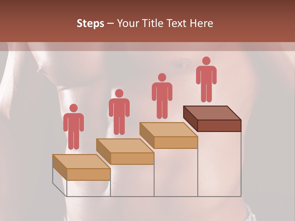 A Man With No Shirt Is Posing For A Picture PowerPoint Template