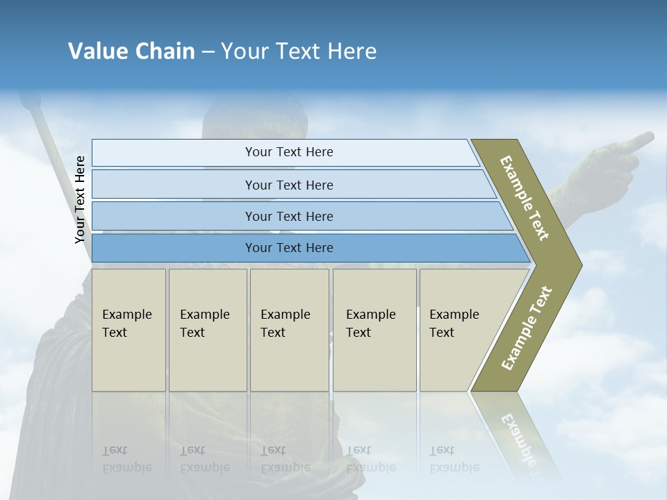 A Statue Of A Roman Soldier Holding A Spear PowerPoint Template