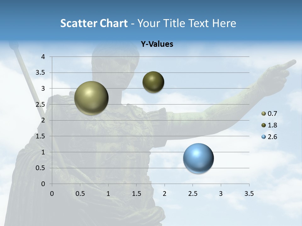 A Statue Of A Roman Soldier Holding A Spear PowerPoint Template