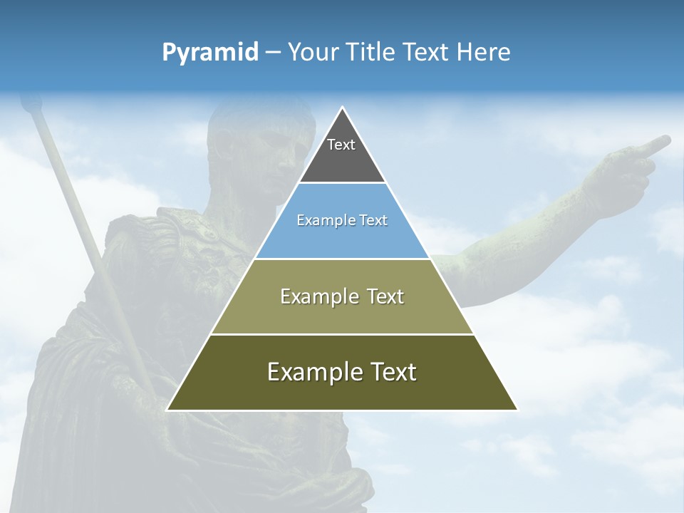 A Statue Of A Roman Soldier Holding A Spear PowerPoint Template