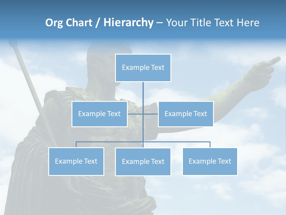 A Statue Of A Roman Soldier Holding A Spear PowerPoint Template