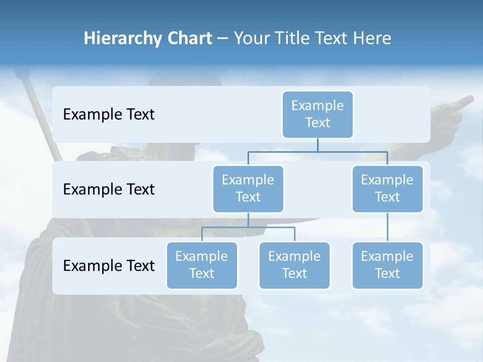 A Statue Of A Roman Soldier Holding A Spear PowerPoint Template