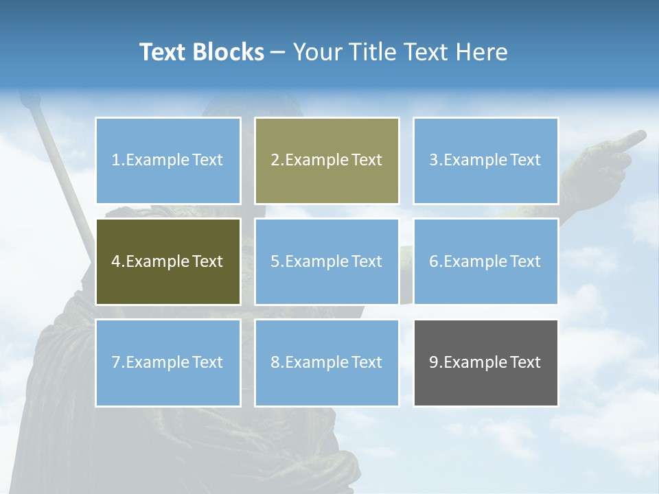 A Statue Of A Roman Soldier Holding A Spear PowerPoint Template