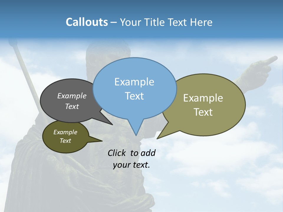 A Statue Of A Roman Soldier Holding A Spear PowerPoint Template