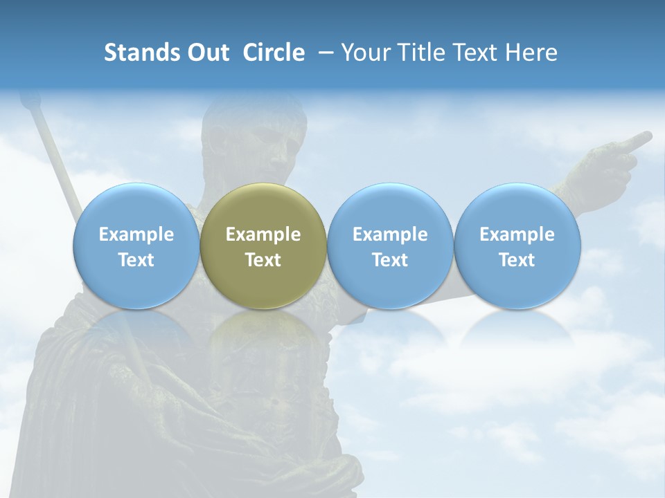 A Statue Of A Roman Soldier Holding A Spear PowerPoint Template