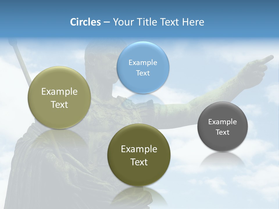 A Statue Of A Roman Soldier Holding A Spear PowerPoint Template