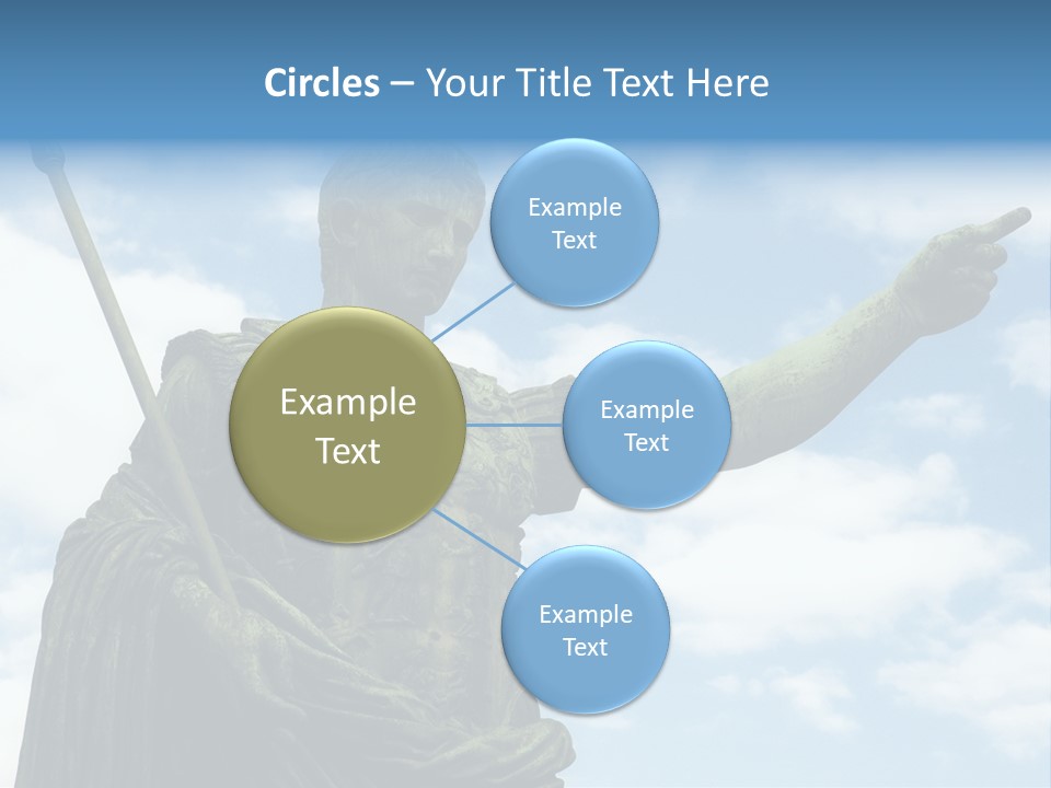 A Statue Of A Roman Soldier Holding A Spear PowerPoint Template