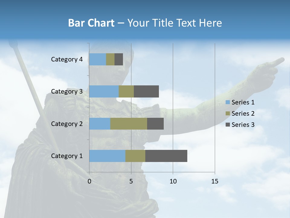 A Statue Of A Roman Soldier Holding A Spear PowerPoint Template