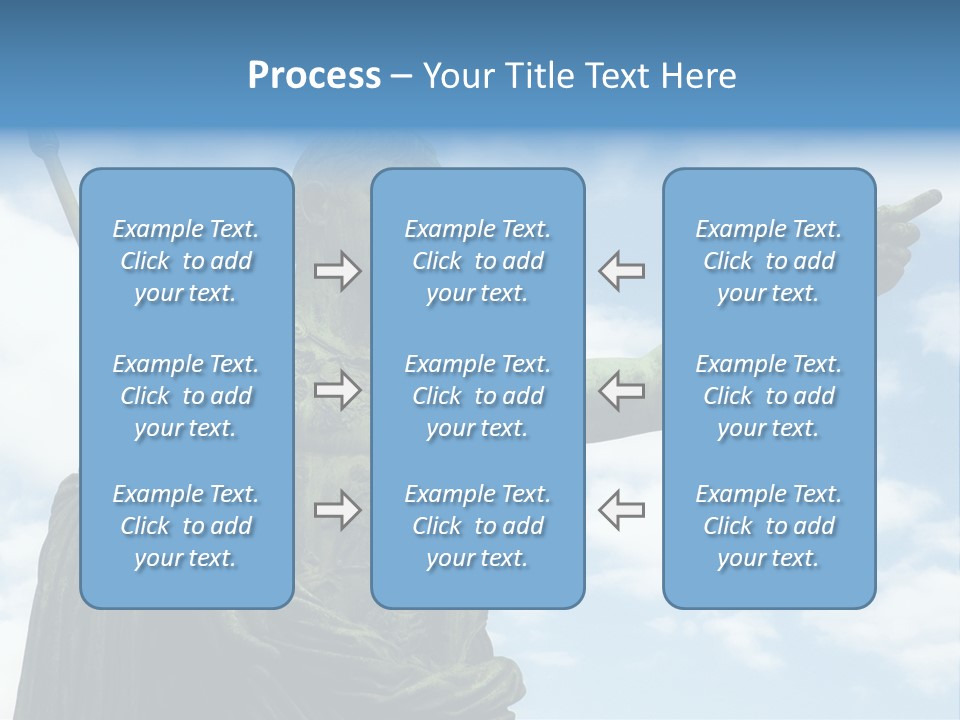 A Statue Of A Roman Soldier Holding A Spear PowerPoint Template