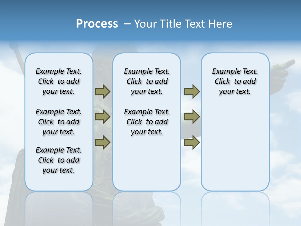 A Statue Of A Roman Soldier Holding A Spear PowerPoint Template