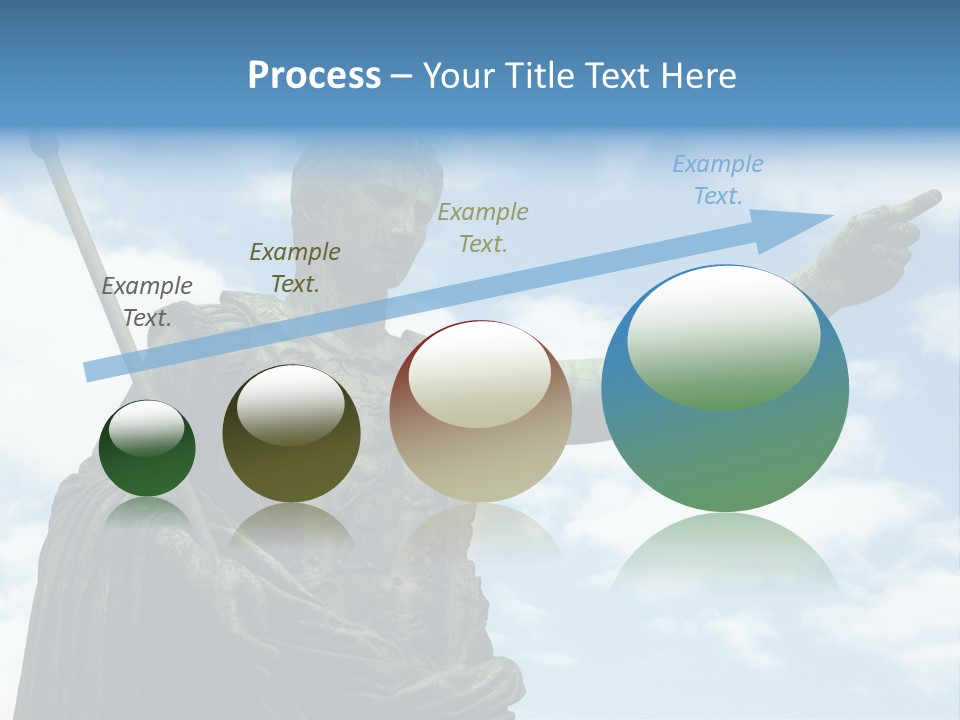 A Statue Of A Roman Soldier Holding A Spear PowerPoint Template