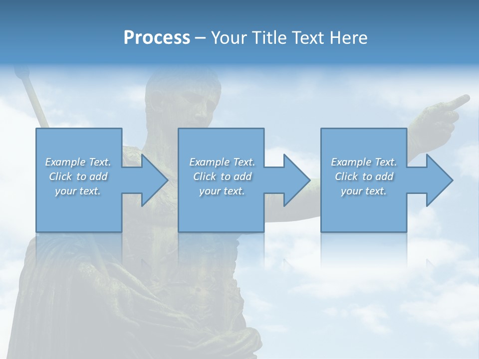 A Statue Of A Roman Soldier Holding A Spear PowerPoint Template