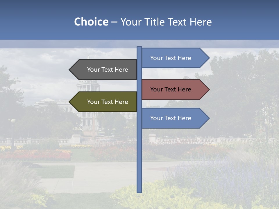Multilevel Sale Mall PowerPoint Template