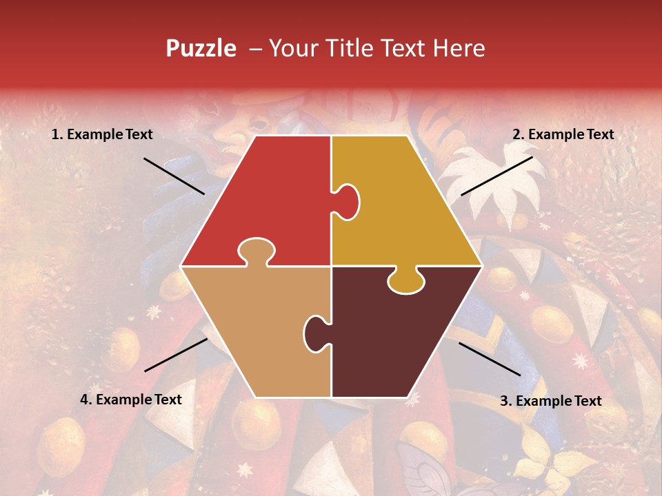 A Painting Of Clowns With Masks On Them PowerPoint Template