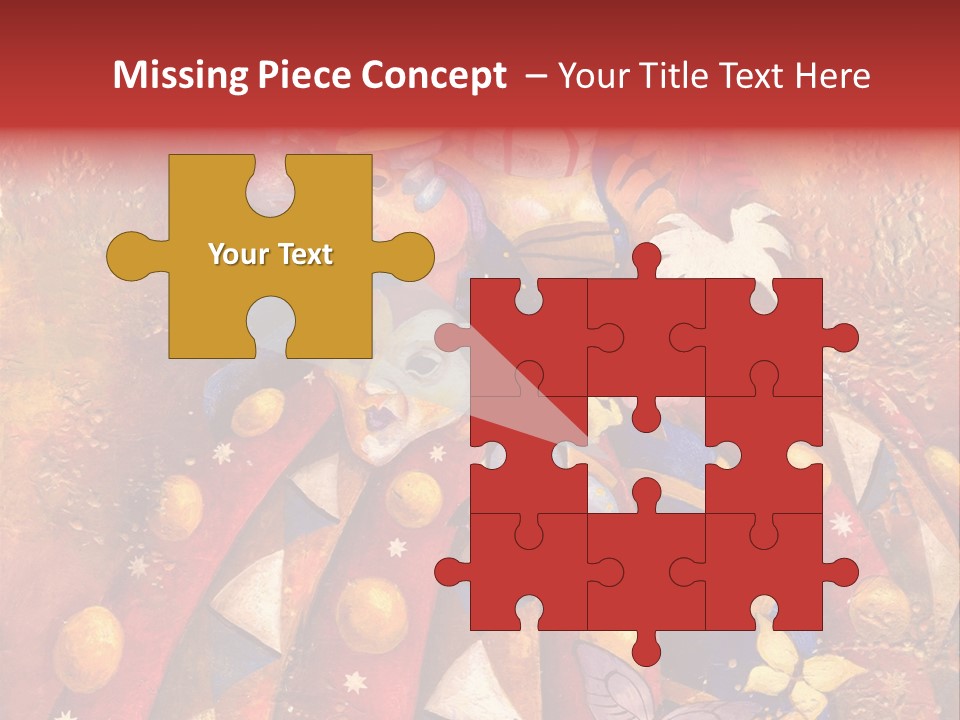 A Painting Of Clowns With Masks On Them PowerPoint Template