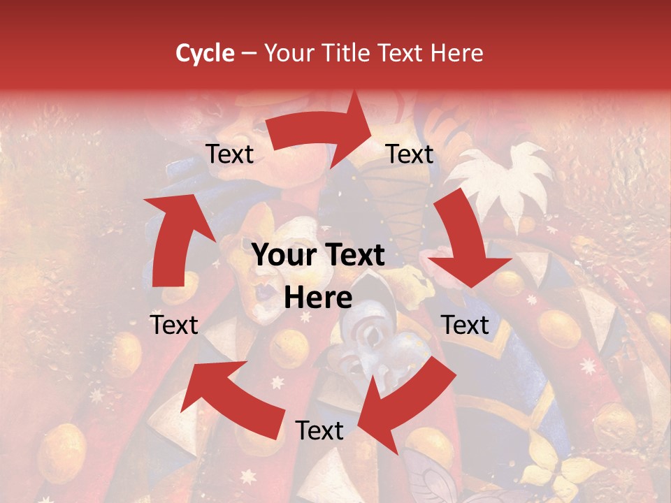 A Painting Of Clowns With Masks On Them PowerPoint Template