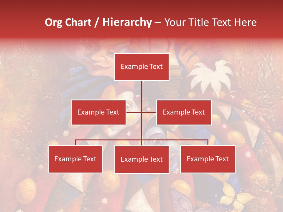 A Painting Of Clowns With Masks On Them PowerPoint Template