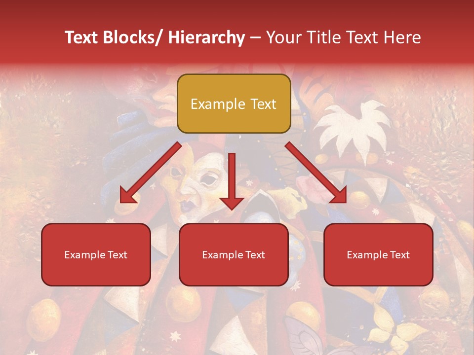 A Painting Of Clowns With Masks On Them PowerPoint Template