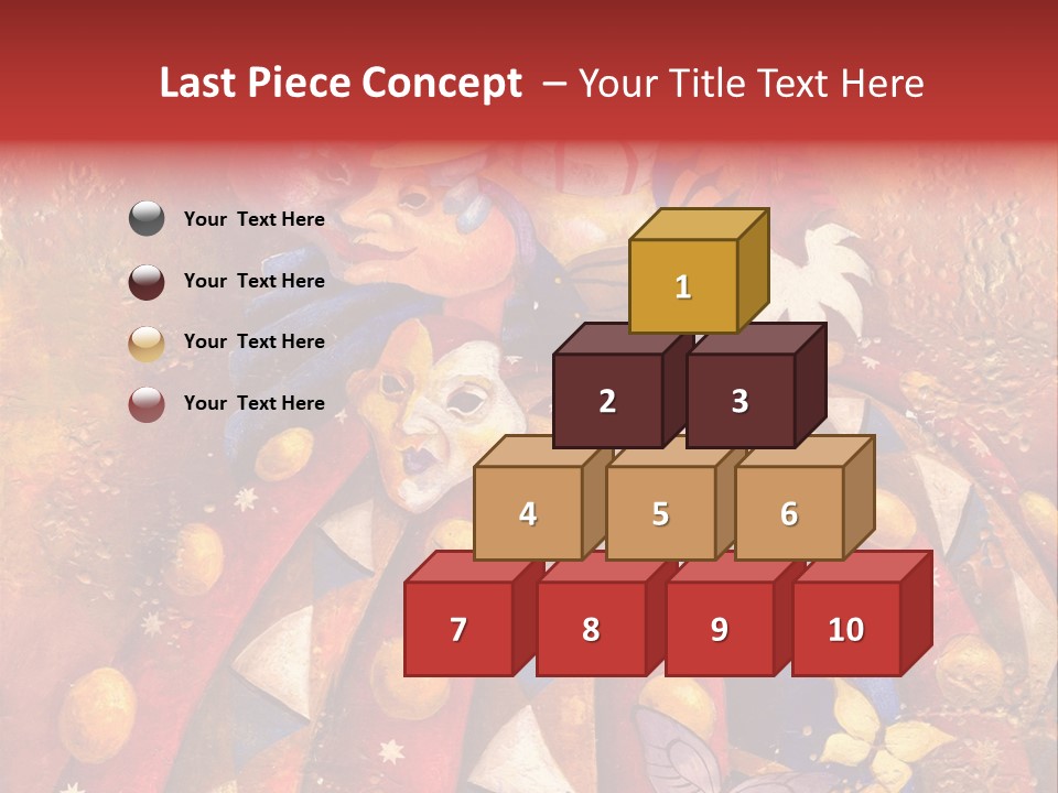 A Painting Of Clowns With Masks On Them PowerPoint Template