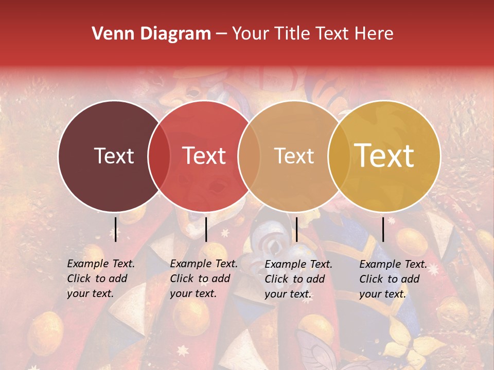 A Painting Of Clowns With Masks On Them PowerPoint Template