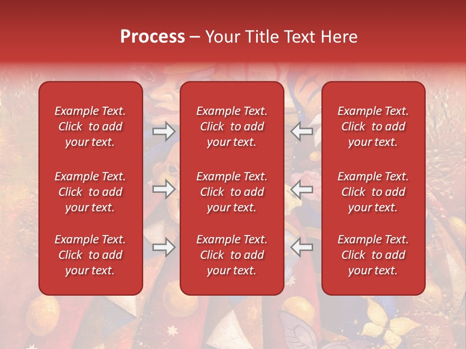 A Painting Of Clowns With Masks On Them PowerPoint Template