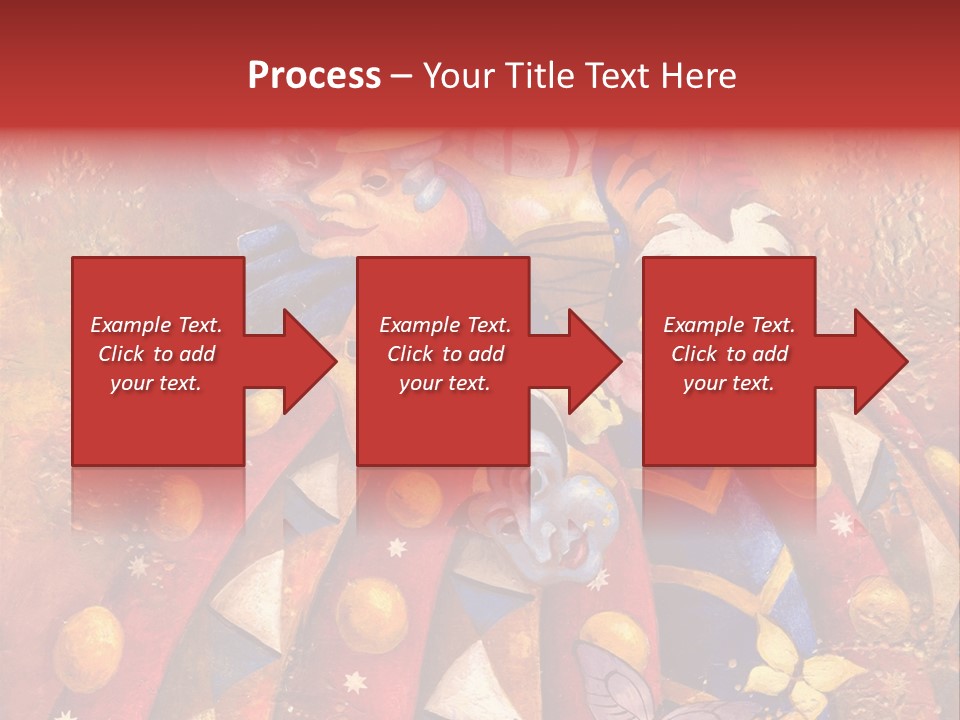 A Painting Of Clowns With Masks On Them PowerPoint Template