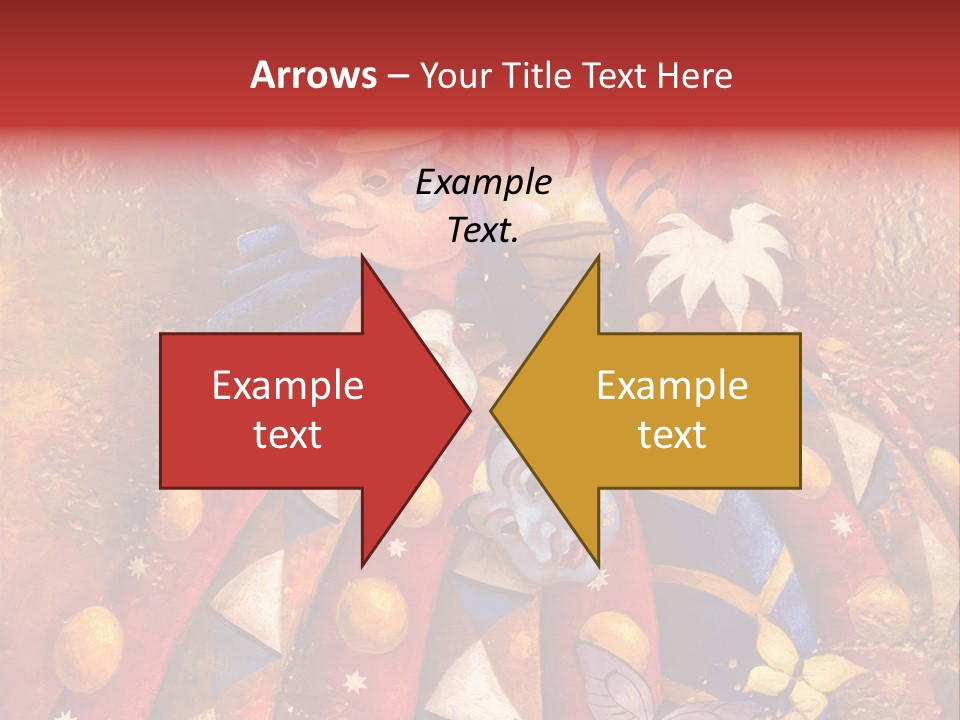 A Painting Of Clowns With Masks On Them PowerPoint Template