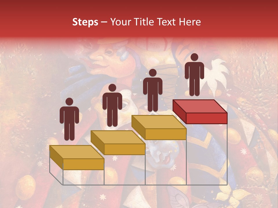 A Painting Of Clowns With Masks On Them PowerPoint Template