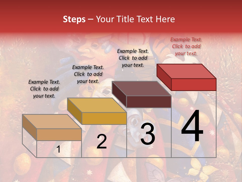 A Painting Of Clowns With Masks On Them PowerPoint Template