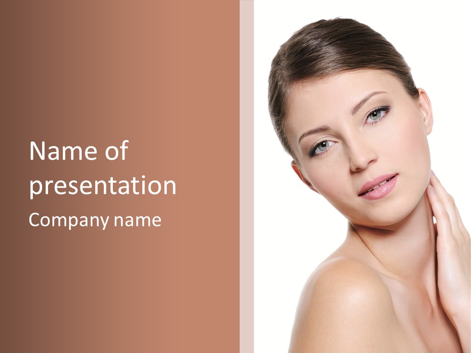 Closeup Bodycare Cosmetic PowerPoint Template