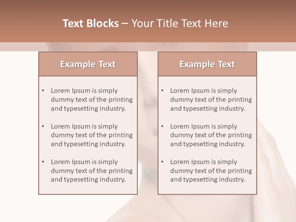 Closeup Bodycare Cosmetic PowerPoint Template