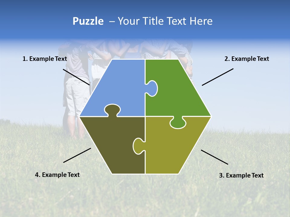 Woman Adolescent Grass PowerPoint Template