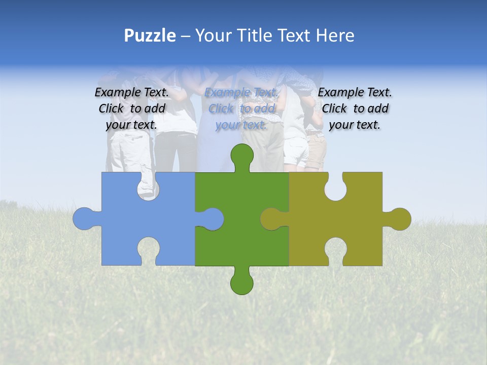 Woman Adolescent Grass PowerPoint Template