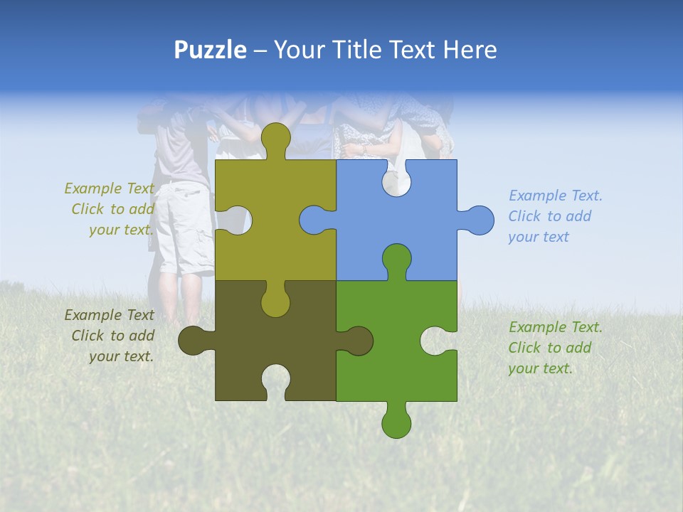 Woman Adolescent Grass PowerPoint Template