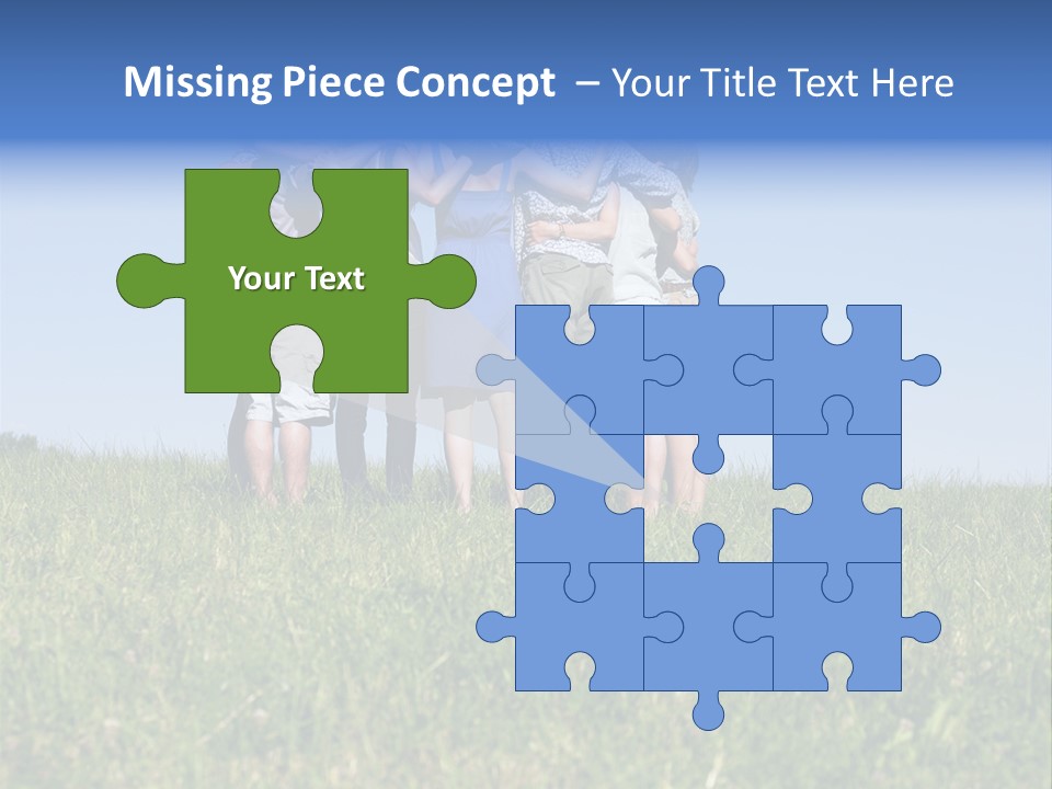 Woman Adolescent Grass PowerPoint Template