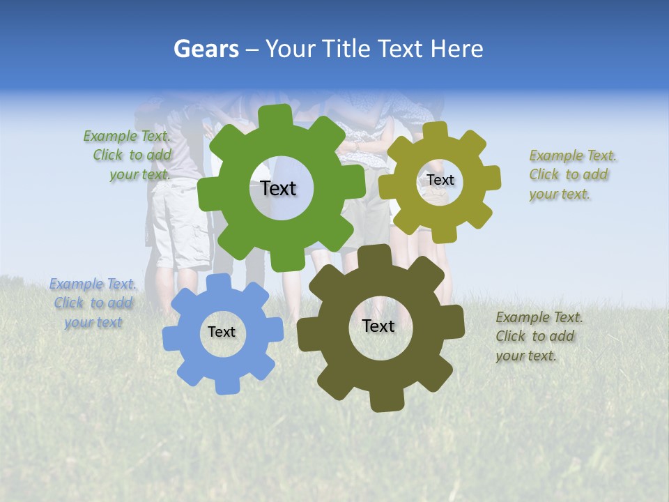Woman Adolescent Grass PowerPoint Template