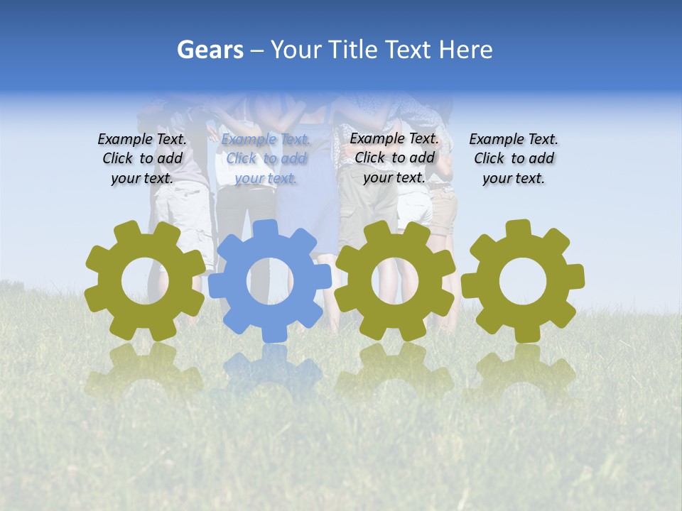 Woman Adolescent Grass PowerPoint Template