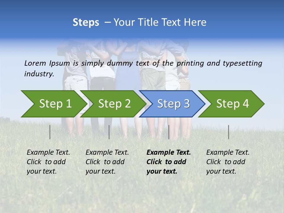 Woman Adolescent Grass PowerPoint Template