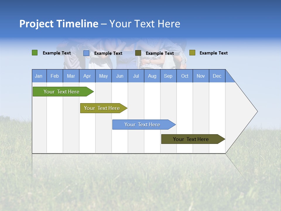Woman Adolescent Grass PowerPoint Template